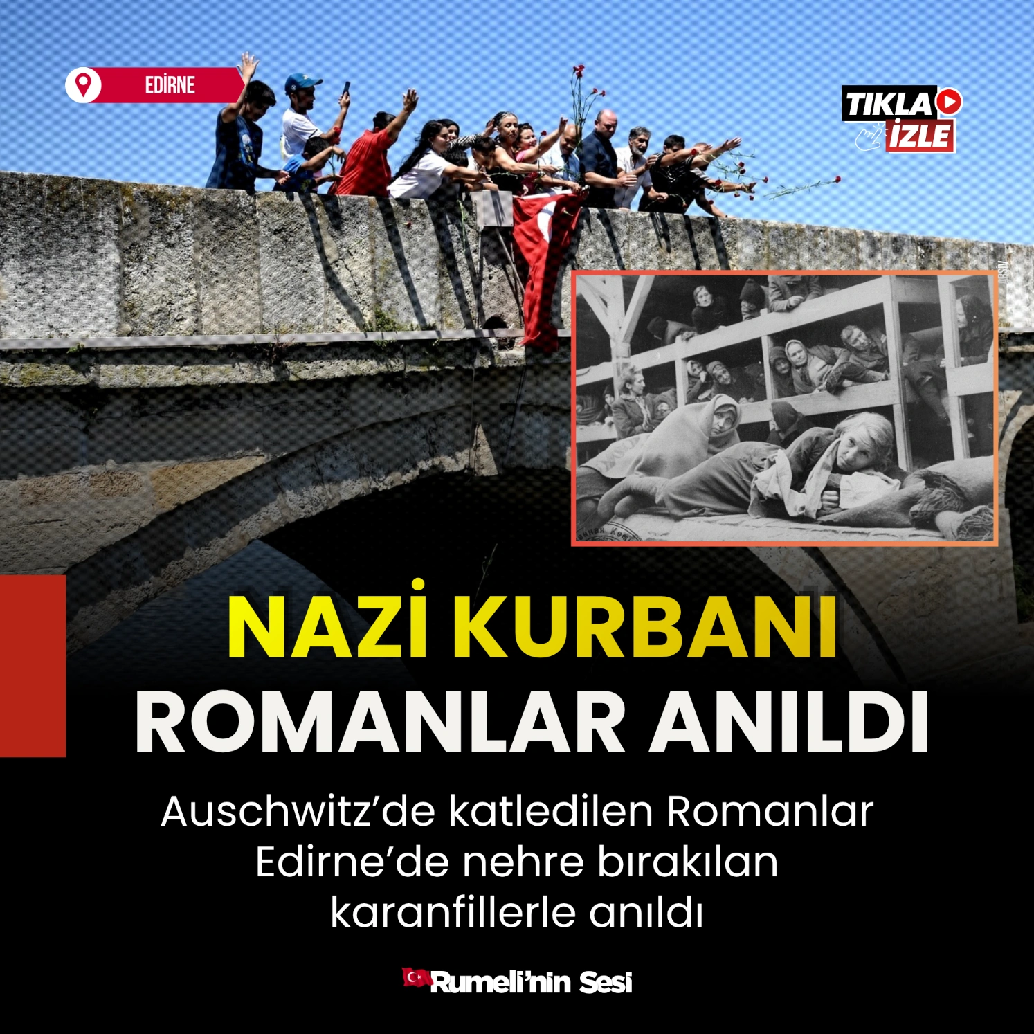 Auschwitz kampında hayatını kaybeden Romanlar Edirne'de anıldı