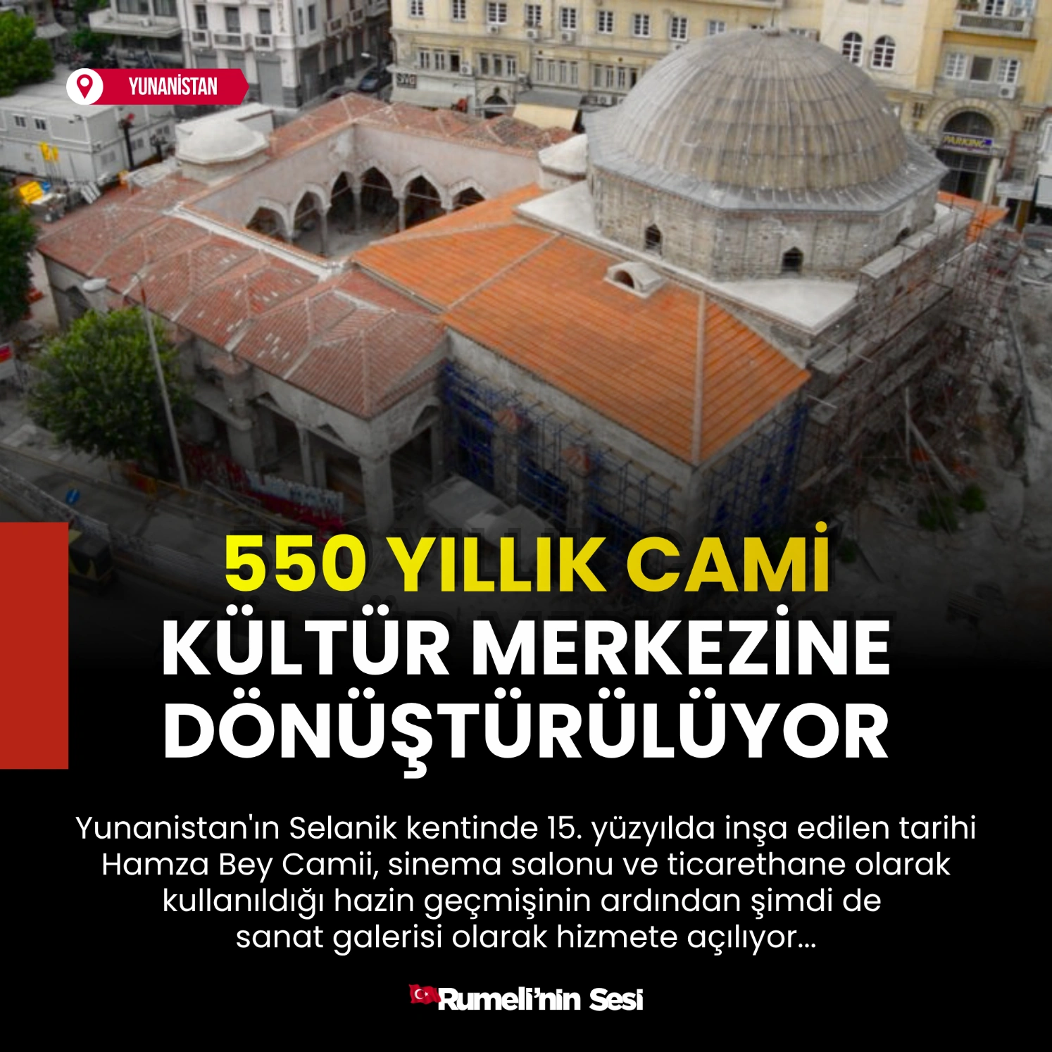 550 Yıllık Cami Kültür Merkezine Dönüştürülüyor