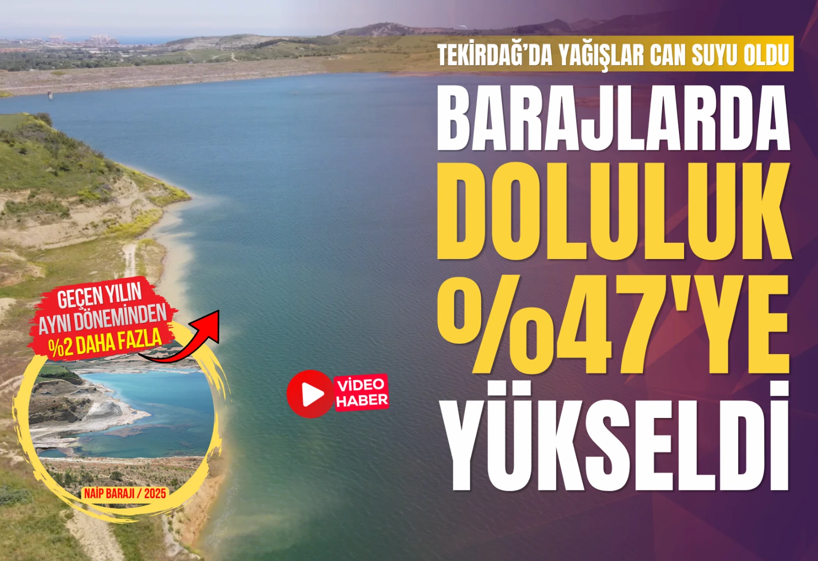 TEKİRDAĞ’DA YAĞIŞLAR CAN SUYU OLDU: BARAJLARDA DOLULUK ARTIYOR